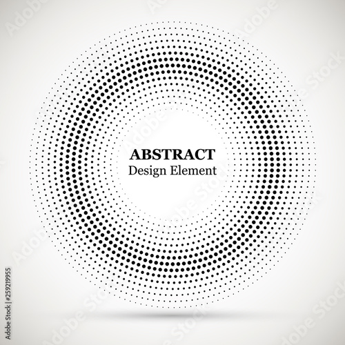 Halftone effect vector pattern for your design. Circle dots isolated on the w...