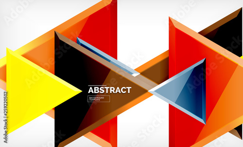 Free Download Tech futuristic geometric 3d shapes, minimal abstract background - GFXLoad