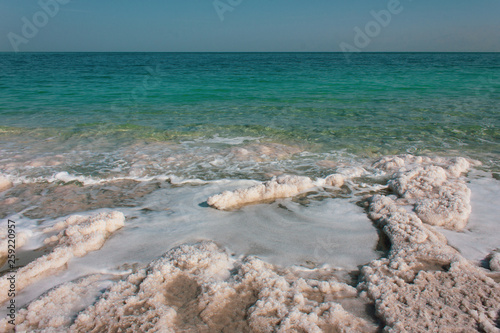 Hot lake on the Dead sea in Israel