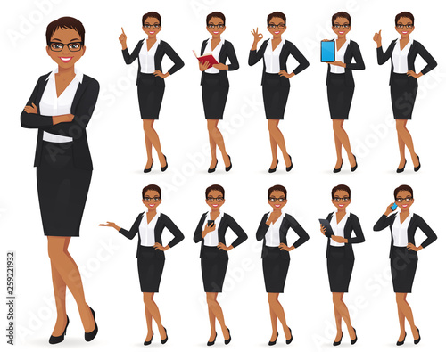Businesswoman character set
