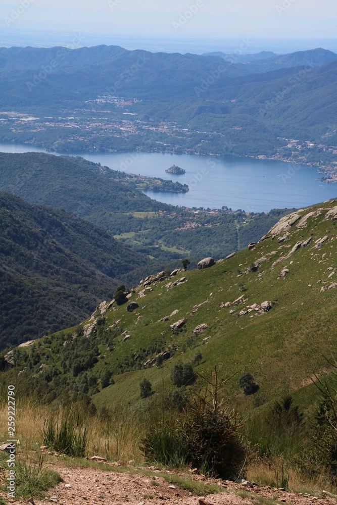 View from Monte Mottarone to Lago d'Orta, Italy