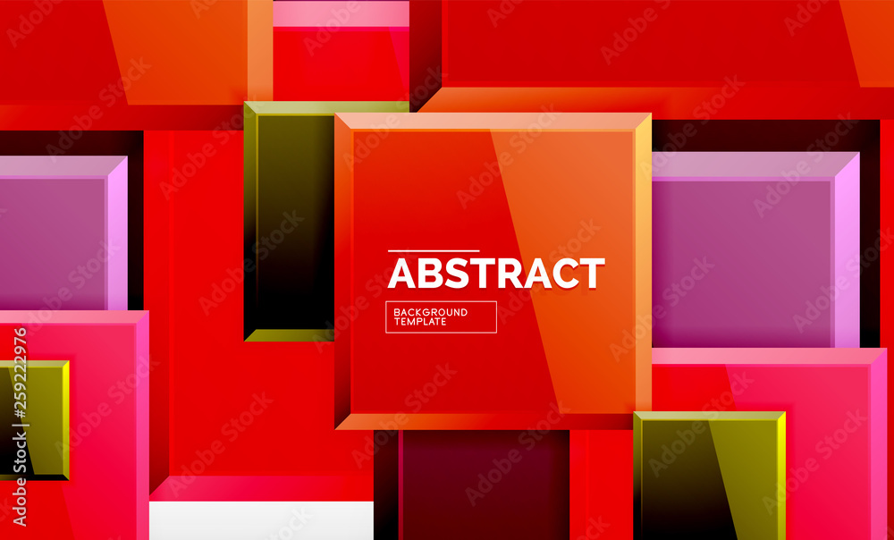 Square geometric background Square geometric background