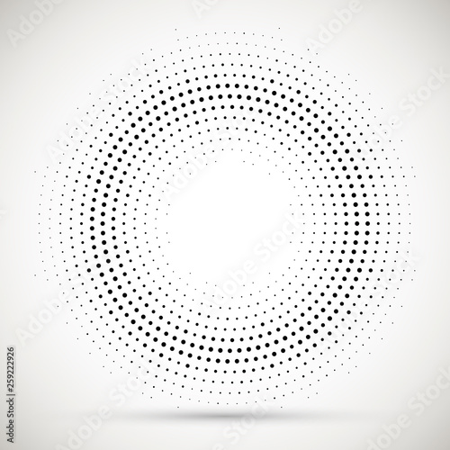 Black abstract vector circl...