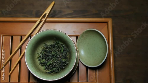 Green Chinese tea ceremony  photo