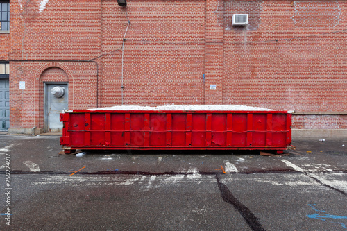 Red dumpster