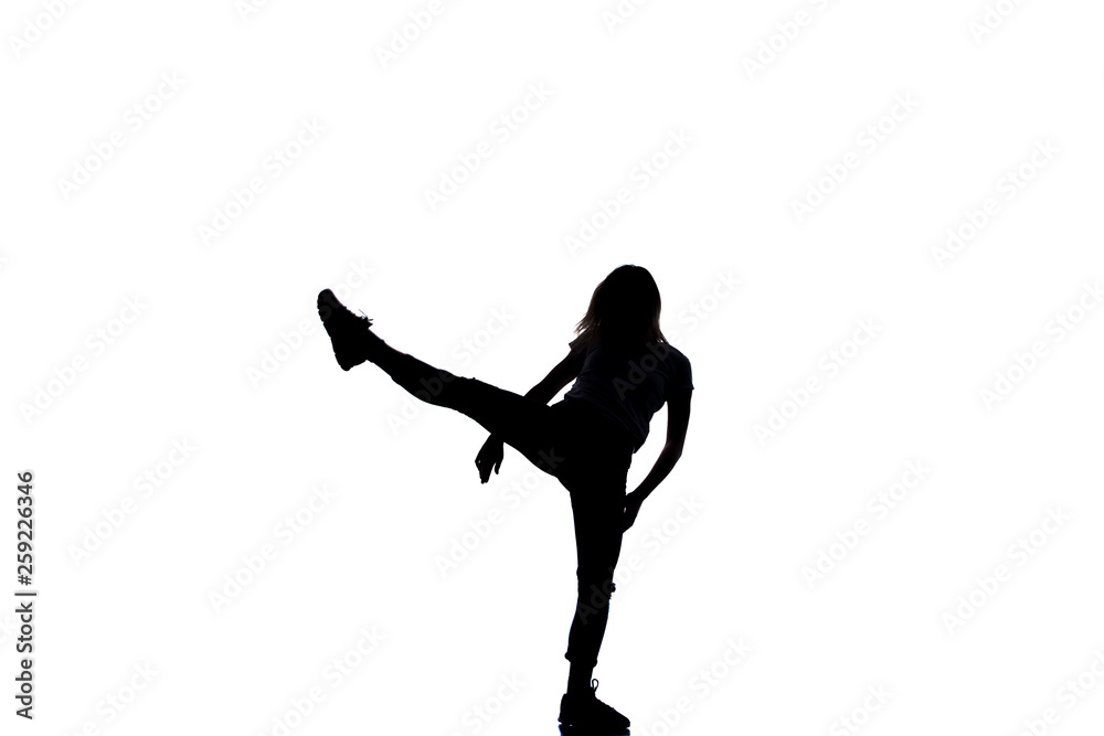 Girl doing breakdance