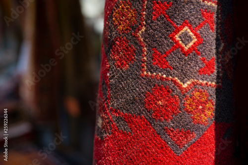 Oriental carpets in the market.