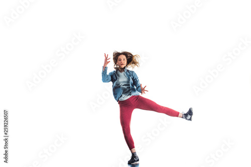 Hip hop acrobat girl dancing