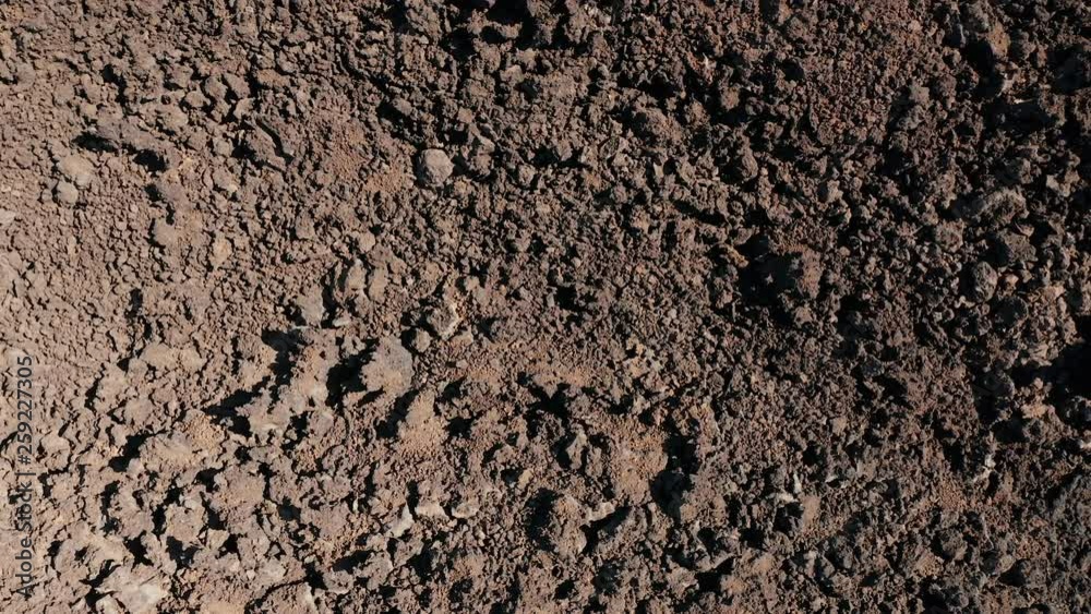 Lava Rock Field Aerial Striaght Down Flying Right Lava Rock Field Aerial Striaght Down Flying Right