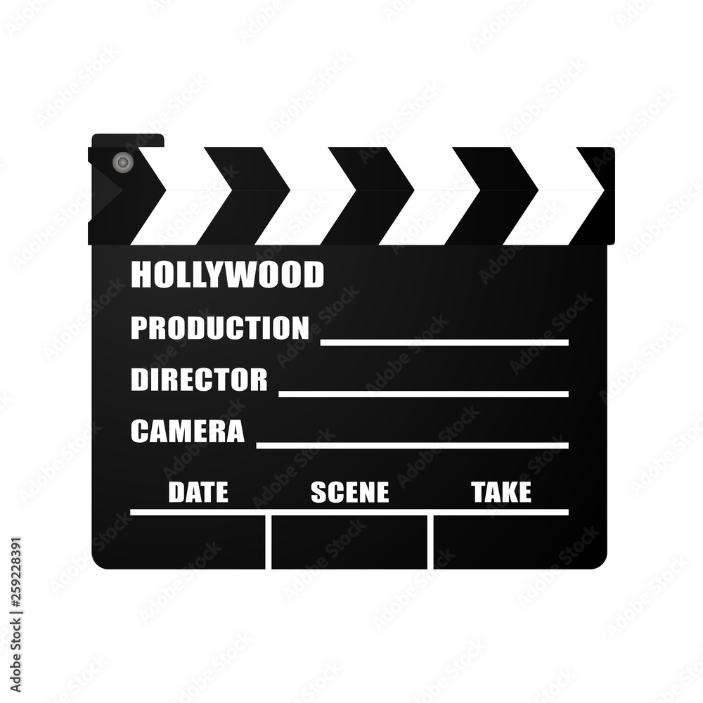 Fototapeta premium Hollywood Filmklappe 3D Illustration