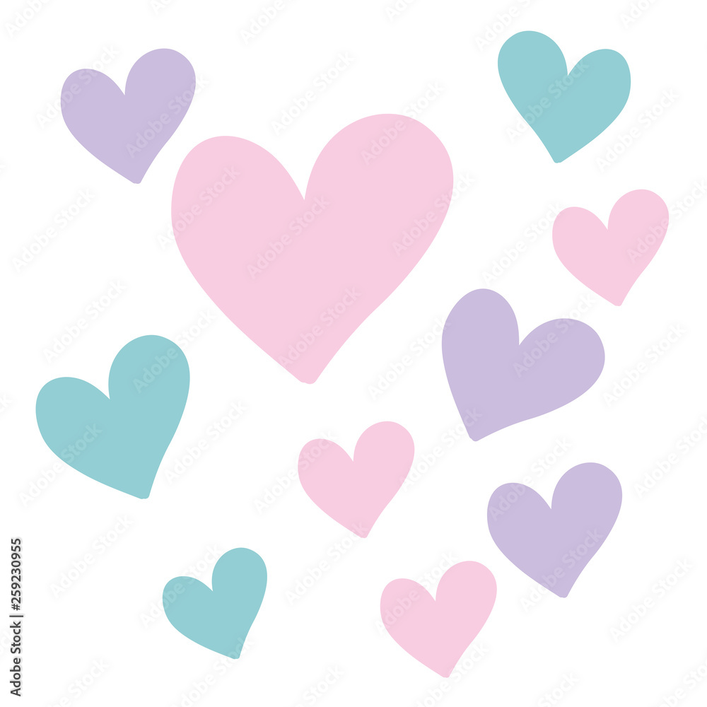 hearts pattern background isolated icon