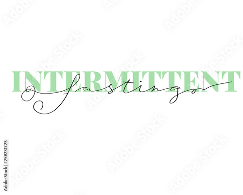 Intermittent Fasting hand drawn lettering.