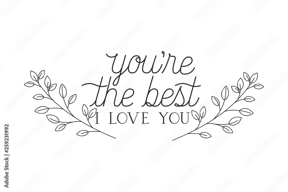 Obraz premium mom you are the best label icon