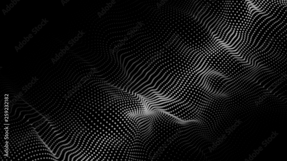 Abstract background. Big data. Vector illustration. Wave of particles. Abstract background. Big data. Vector illustration. Wave of particles.