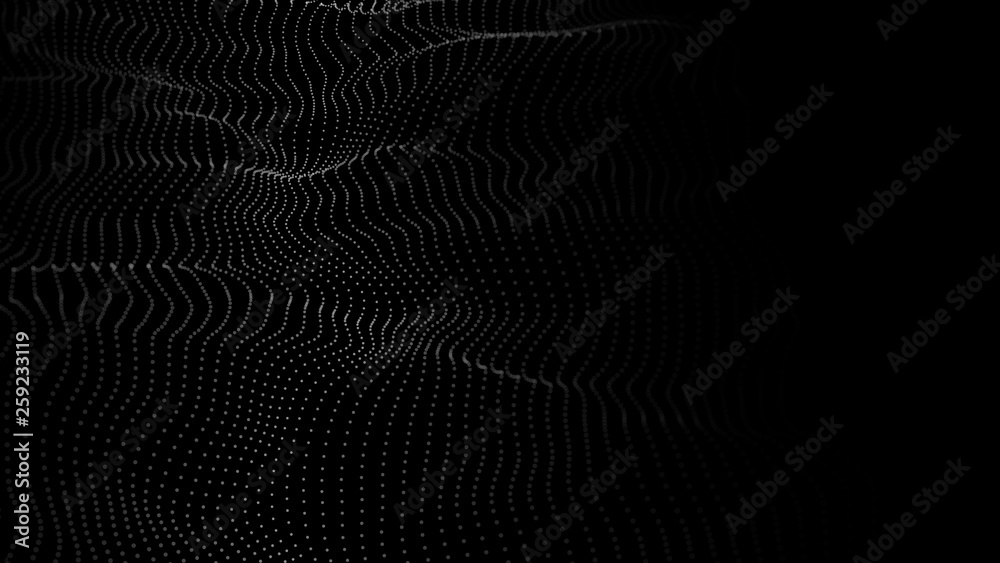 Abstract background. Big data. Vector illustration. Wave of particles. Abstract background. Big data. Vector illustration. Wave of particles.
