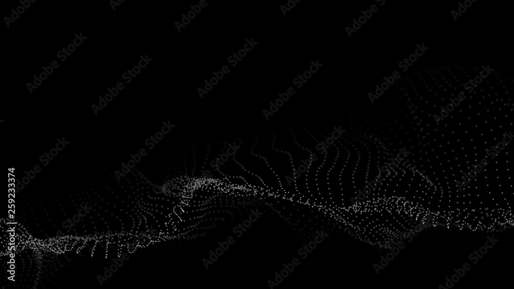 Abstract background. Big data. Vector illustration. Wave of particles. Abstract background. Big data. Vector illustration. Wave of particles.