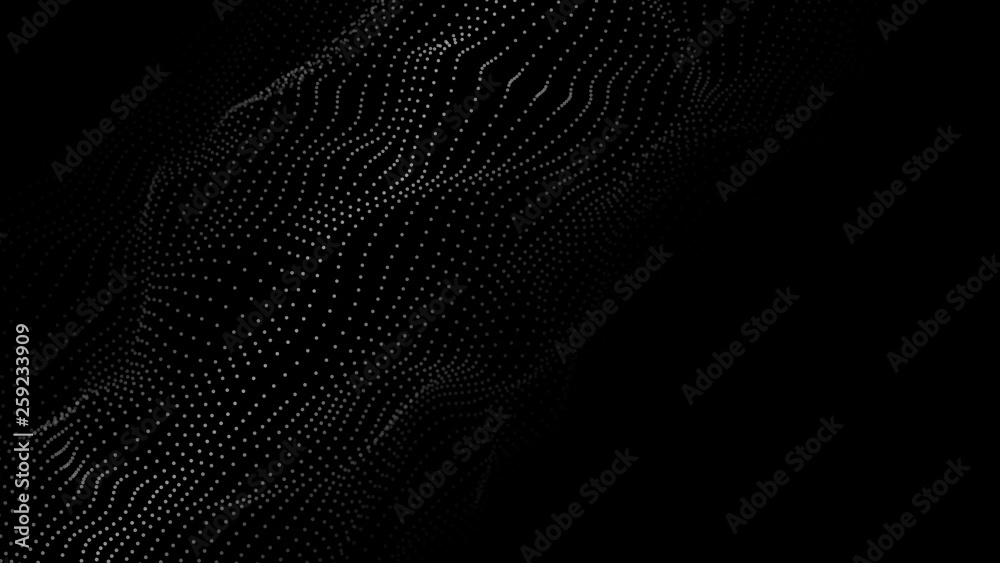 Abstract background. Big data. Vector illustration. Wave of particles. Abstract background. Big data. Vector illustration. Wave of particles.