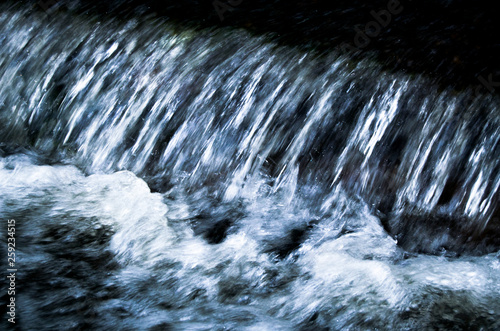 water flowing over the rocks