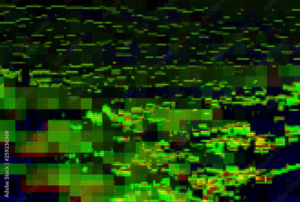 Fototapeta premium Glitch digital screen pattern abstract, pixel graphic.