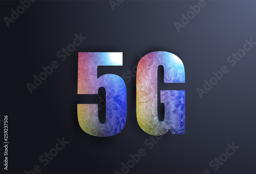 	 5G network wireless systems and internet in low poly style. 3d internet for site design. Internet technology. 	 Abstract polygonal light 5G 