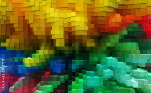 Abstract cube 3d extrude background   graphic wallpaper.