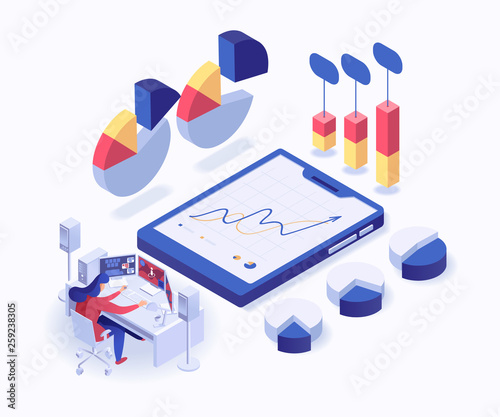Set of analysts illustration