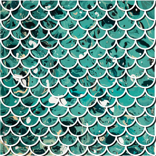 Abstract pattern of fish scales. Vector illustration of marine background. Print for textile, posters, cards, invitations, wallpaper, wrapping.