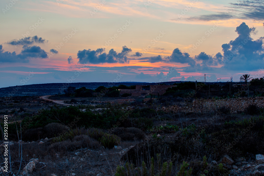 Fototapeta premium View of Lampedusa countryside