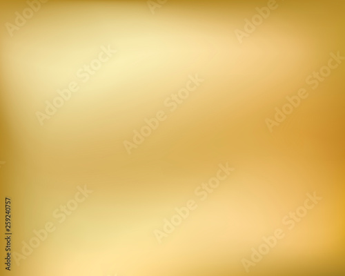 Golden background. Abstract light gold metal gradient. Vector blurred illustration