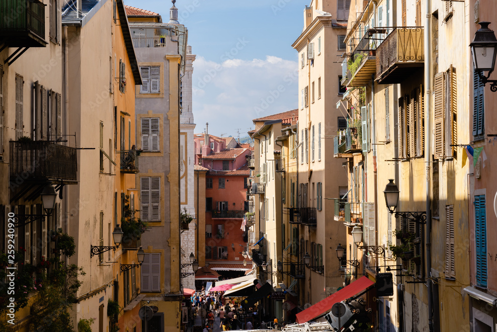 Strasse zur Burg in der Altstadt, Nizza, Frankreich