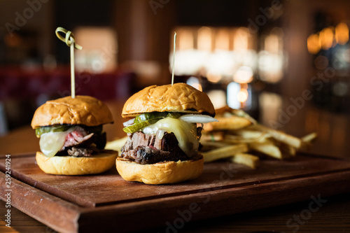 Brisket Sliders and Fries photo