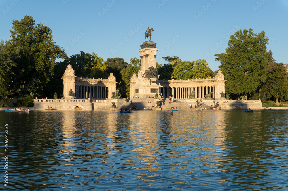Europe, Spain, Madrid, Retiro, Alfonso XII monument