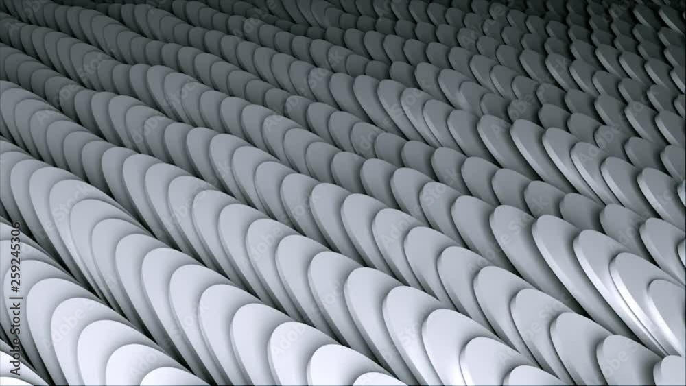 Many abstract shapes like feathers, optical Illusion as sea waves, isometric background, modern computer generated 3D render backdrop Many abstract shapes like feathers, optical Illusion as sea waves, isometric background, modern computer generated 3D render backdrop