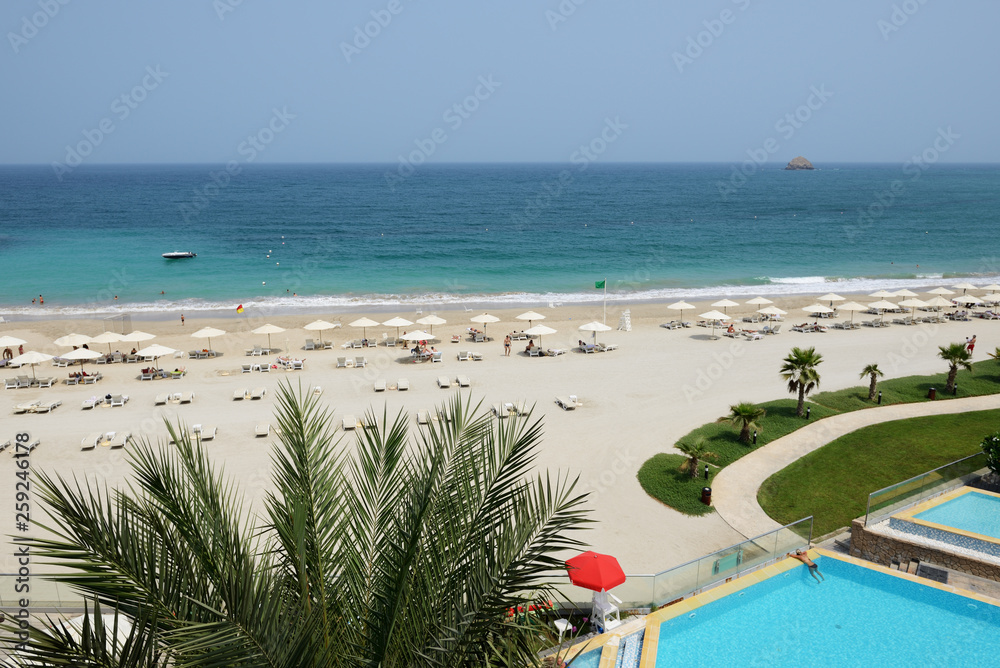The beach at luxury hotel, Fujairah, UAE