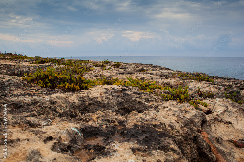 View of Lampedusa coast