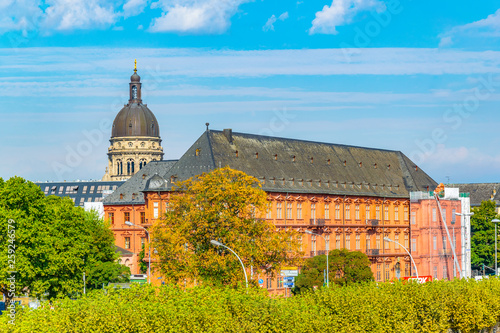 Landtag - Government of Rheinland Pfalz county and Christ Church in Mainz, Germany photo