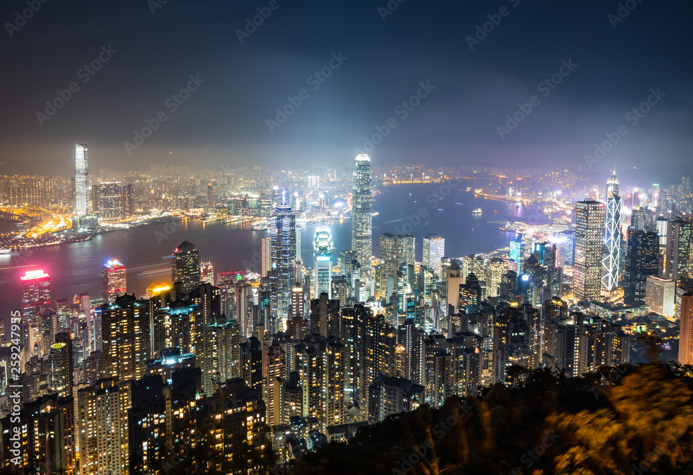 世界三大夜景　香港　ビクトリア・ハーバー