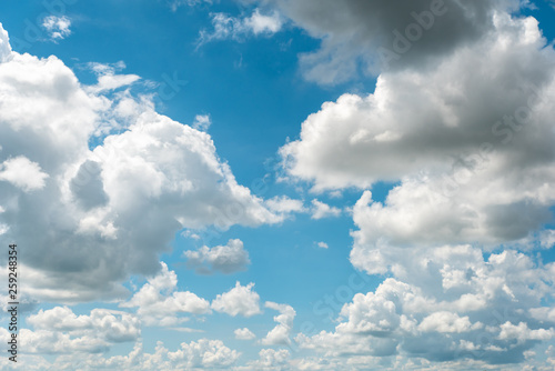 Foto Cloudscape on blue sky in summer