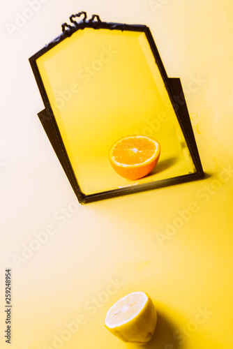 Orange in the mirror photo