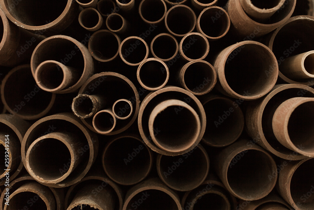 Pipes making a abstract drawing with circles Pipes making a abstract drawing with circles