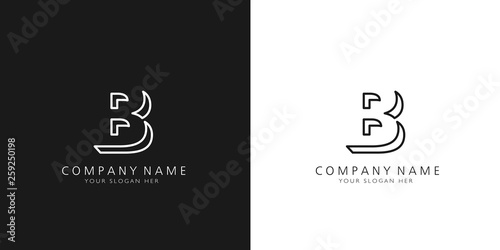 Carta da parati b logo letter design