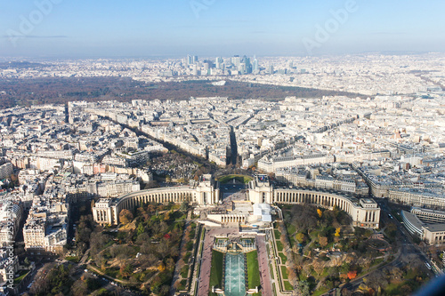 Top view on european city, urban landscape