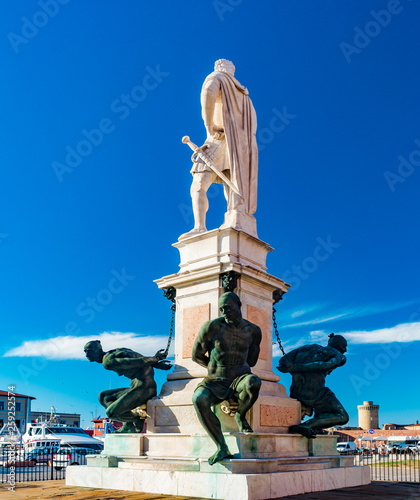 Fotografia Monument of The Four Moors, Livorno, Italy.