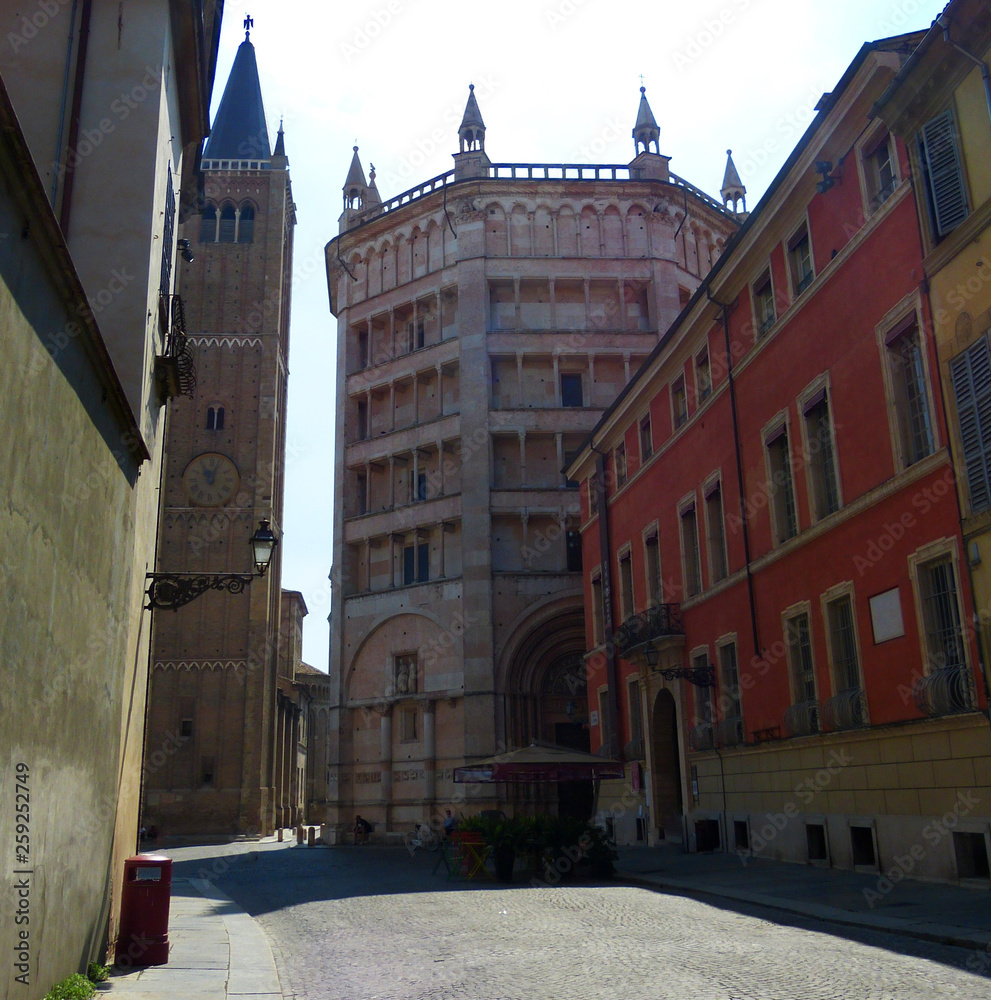 Baptistery and Tower bell, Parma, Italy