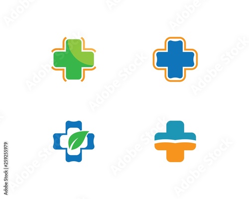 Medical logo icon template illustration