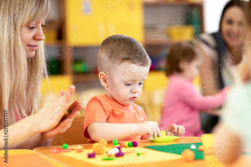 Children at lesson in kinde...