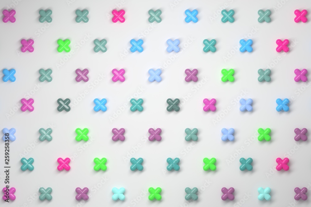 Cute pattern with glossy shiny crosses Cute pattern with glossy shiny crosses