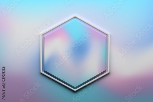 Hexagon with outline