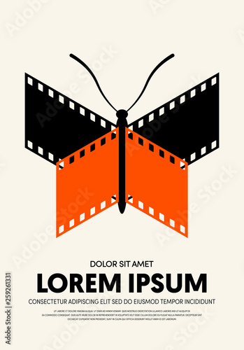 Movie and film poster modern vintage retro style