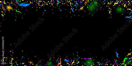 Streamers and confetti. Colorful tinsel and foil r